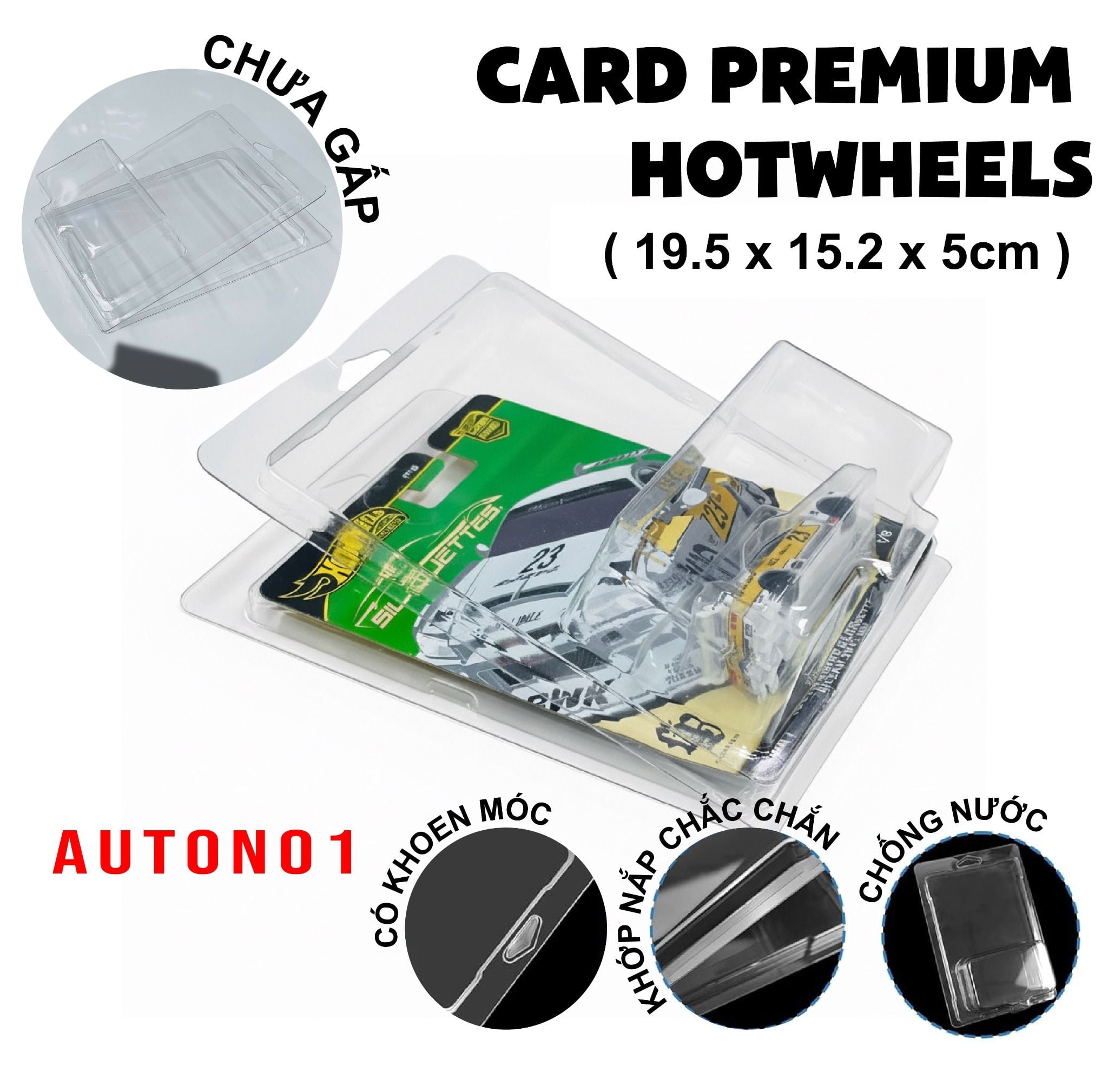  Hộp bảo vệ nhựa Pvc đựng Hotwheels Premium card tỉ lệ 1:64 PVC_HOTWHEELS_PREMIUM 