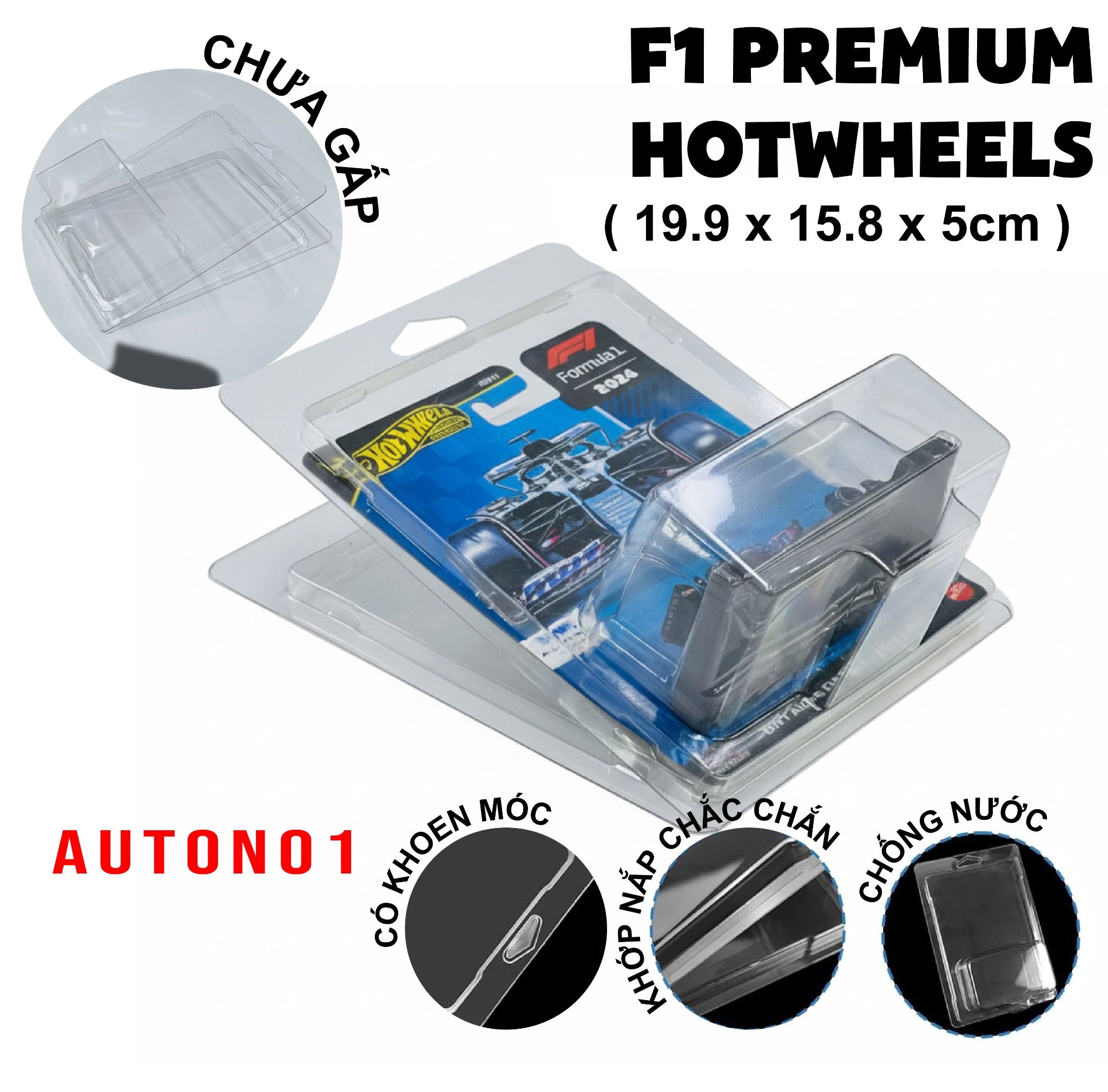  Hộp bảo vệ nhựa Pvc đựng Hotwheels Premium F1 card tỉ lệ 1:64 PVC_HOTWHEELS_F1 PREMIUM 
