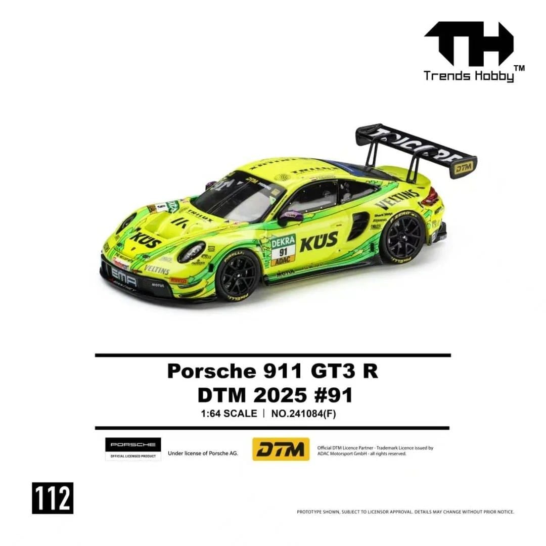  Mô hình xe Porsche 911 GT3 R DTM 2025 #91 tỉ lệ 1:64 Trends Hobby 241084F 