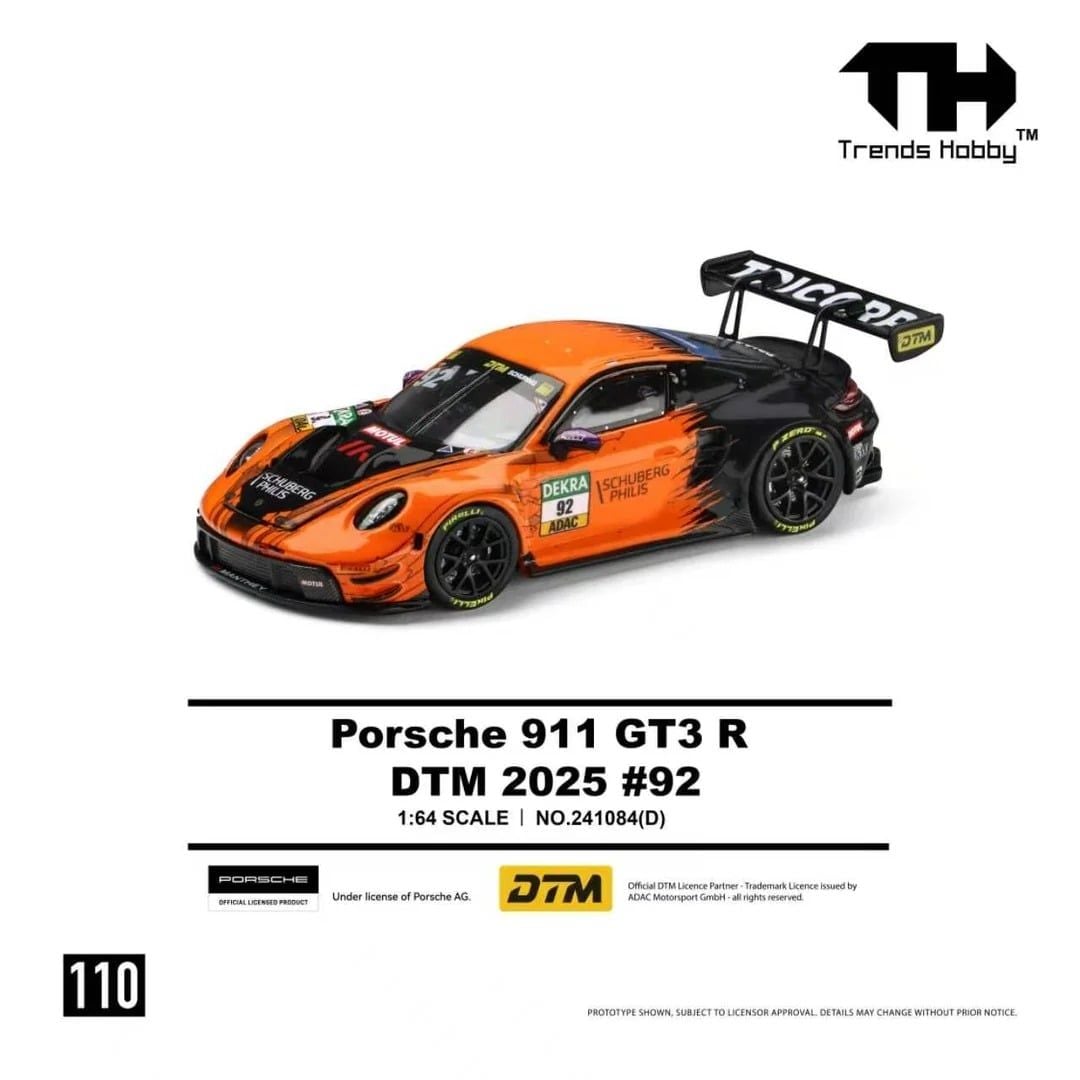  Mô hình xe Porsche 911 GT3 R DTM 2025 #92 tỉ lệ 1:64 Trends Hobby 241084D 