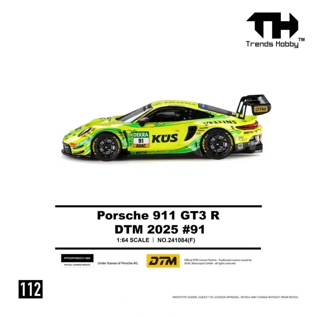  Mô hình xe Porsche 911 GT3 R DTM 2025 #91 tỉ lệ 1:64 Trends Hobby 241084F 