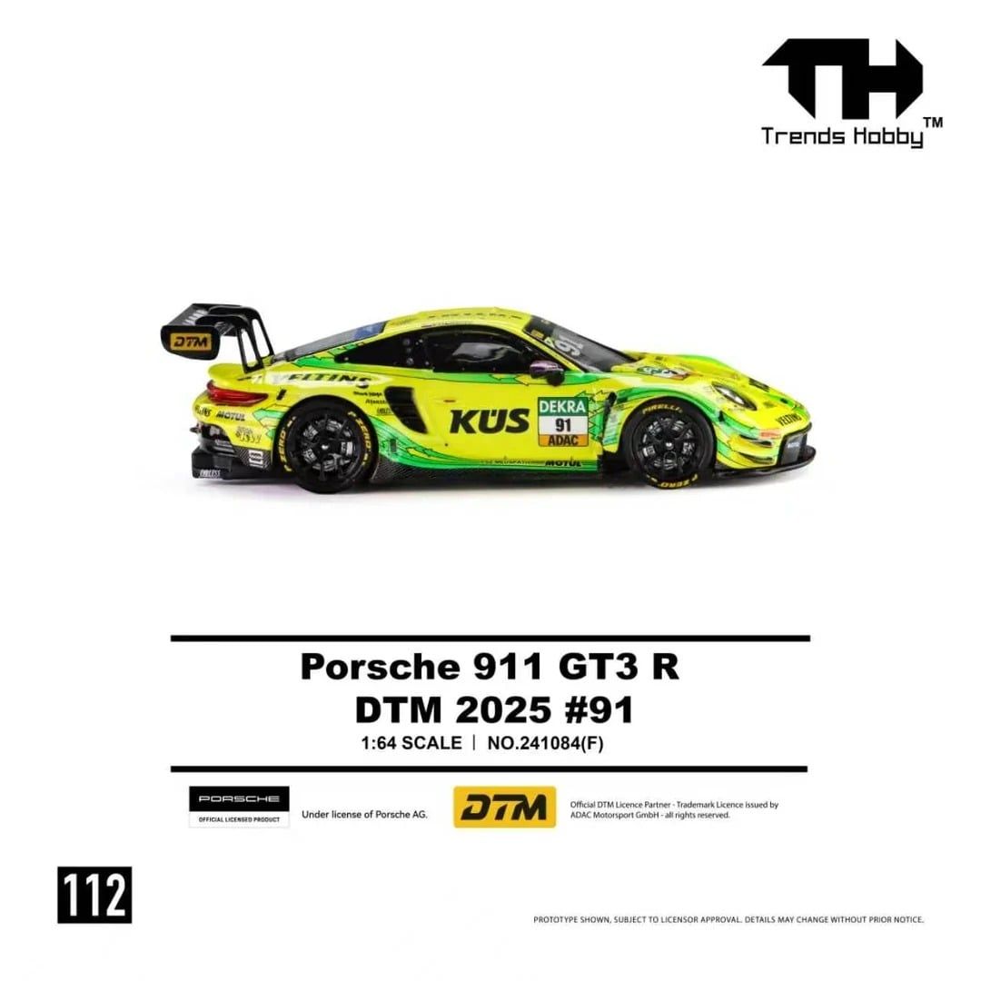  Mô hình xe Porsche 911 GT3 R DTM 2025 #91 tỉ lệ 1:64 Trends Hobby 241084F 