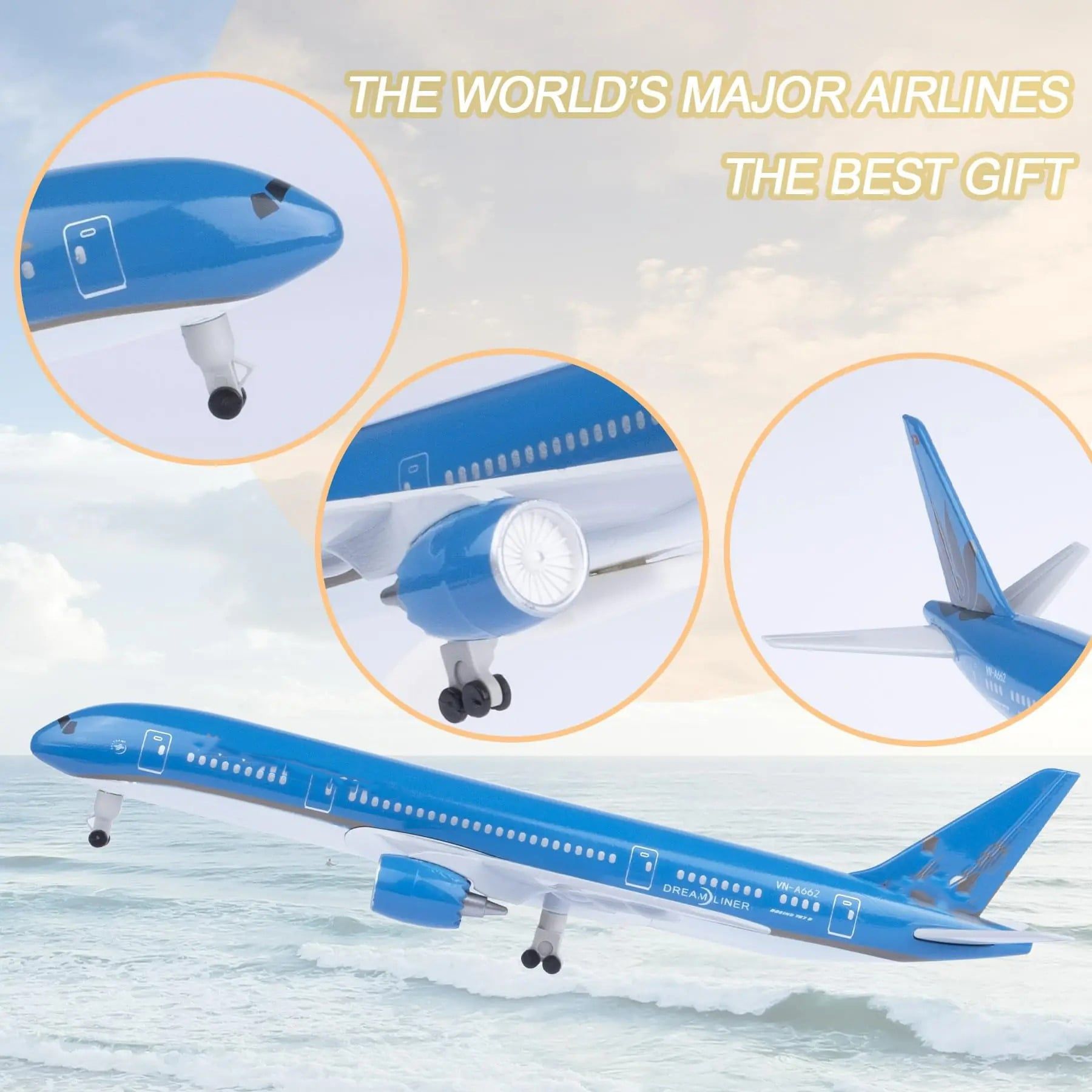 Mô hình máy bay VN Boeing B787 Dreamliner 20cm MB20012 