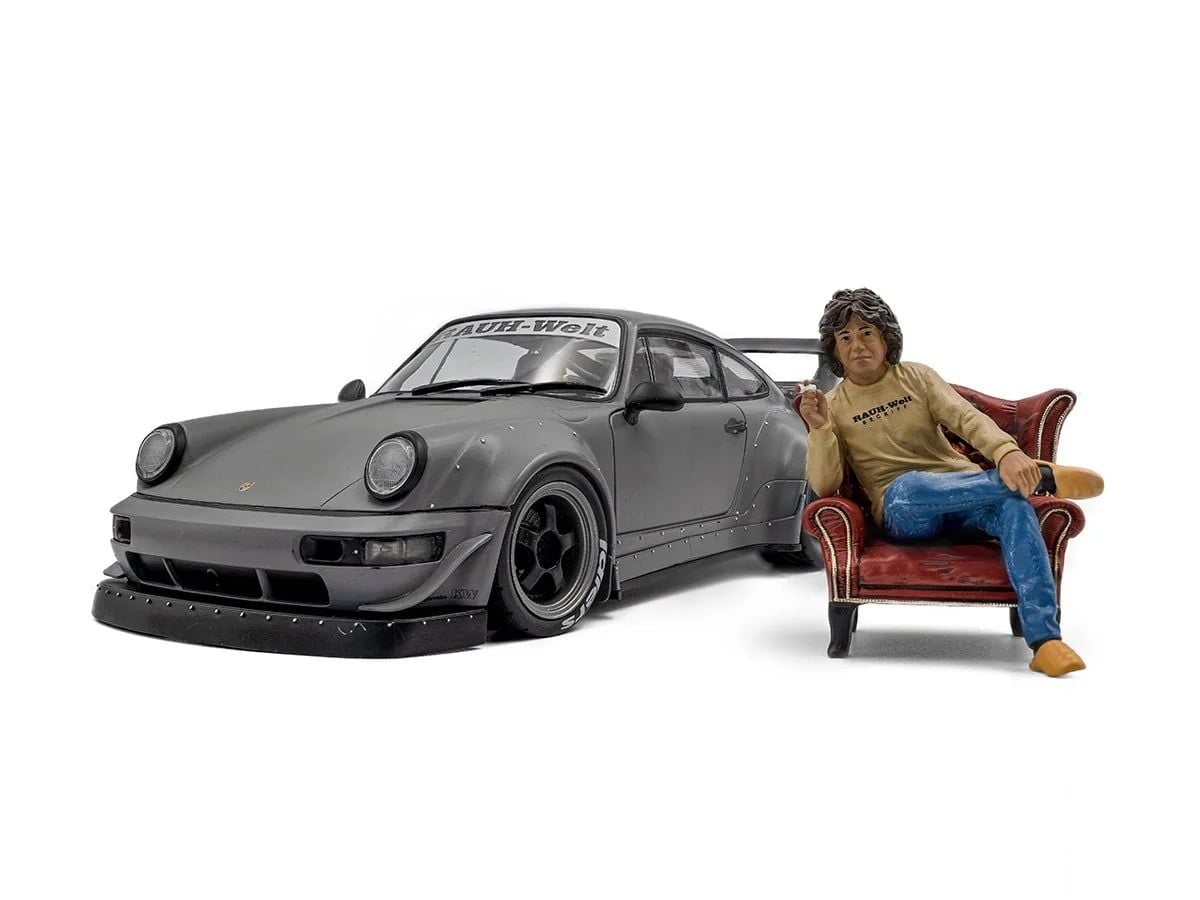  Mô hình xe RWB Body Kit Nardo Grey With 1/18 Akira Nakai Figure tỉ lệ 1:18 Solido x American Diorama S1807517 