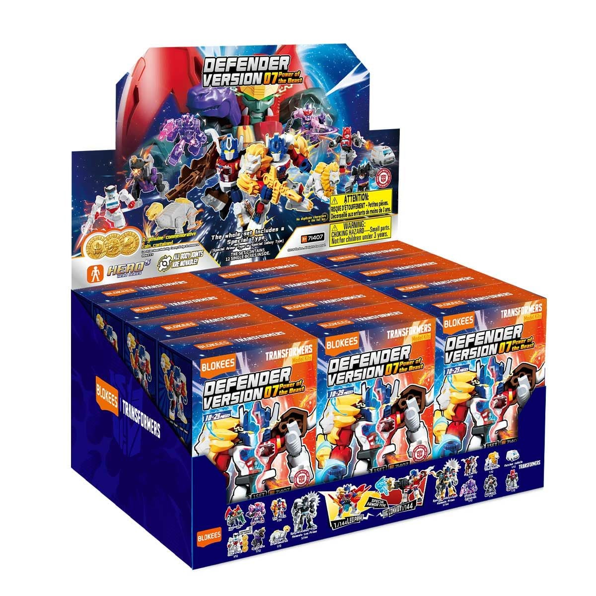  Blindbox Set 12 mô hình Blokees Transformers Defender Version DV07 ET62 71407-set 