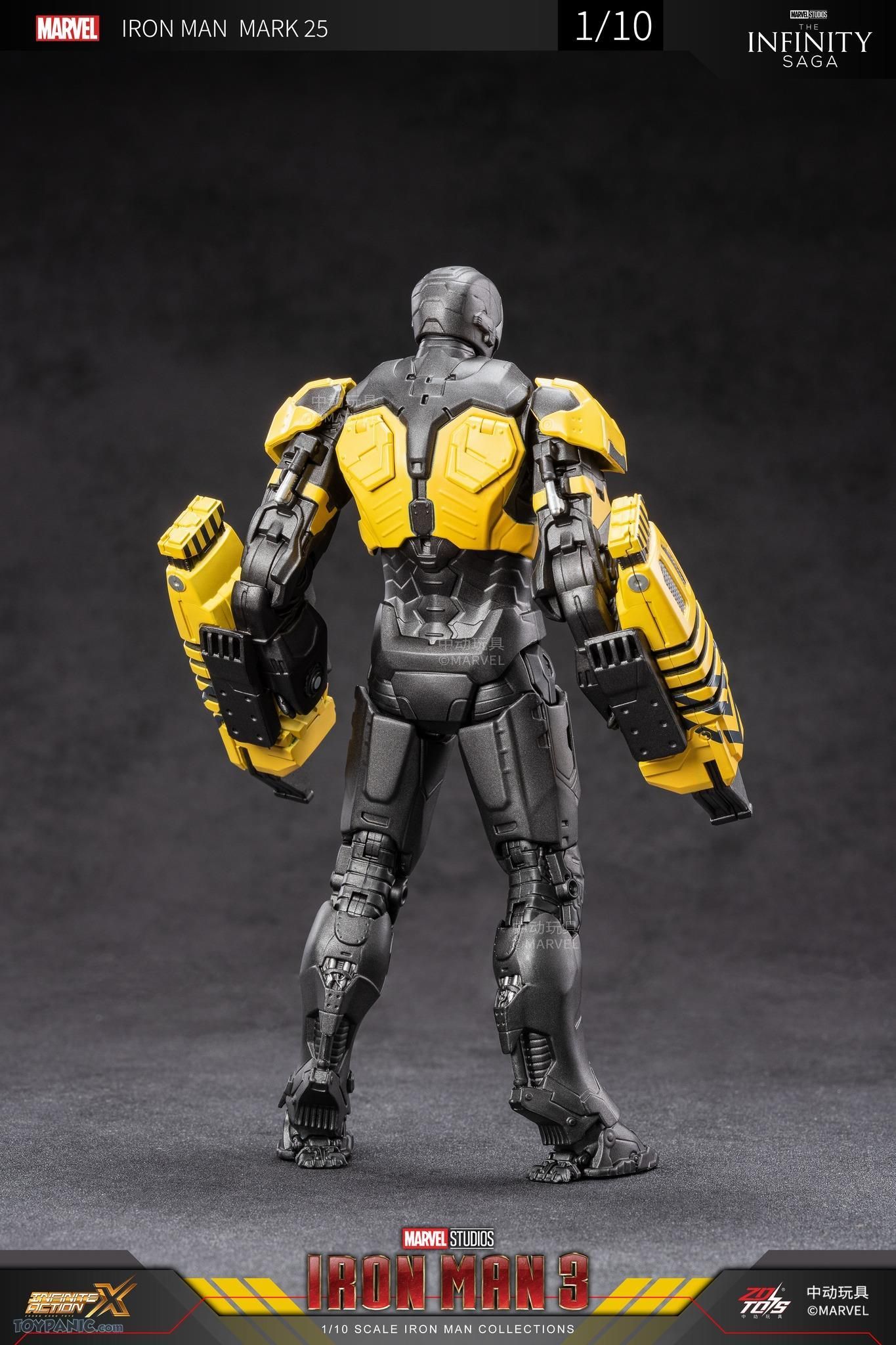  Mô hình nhân vật Marvel Iron man người sắt Mark 25 MK25 SHF Iron man 3 tỉ lệ 1:10 18CM ZM64 ZD Toys FG262 