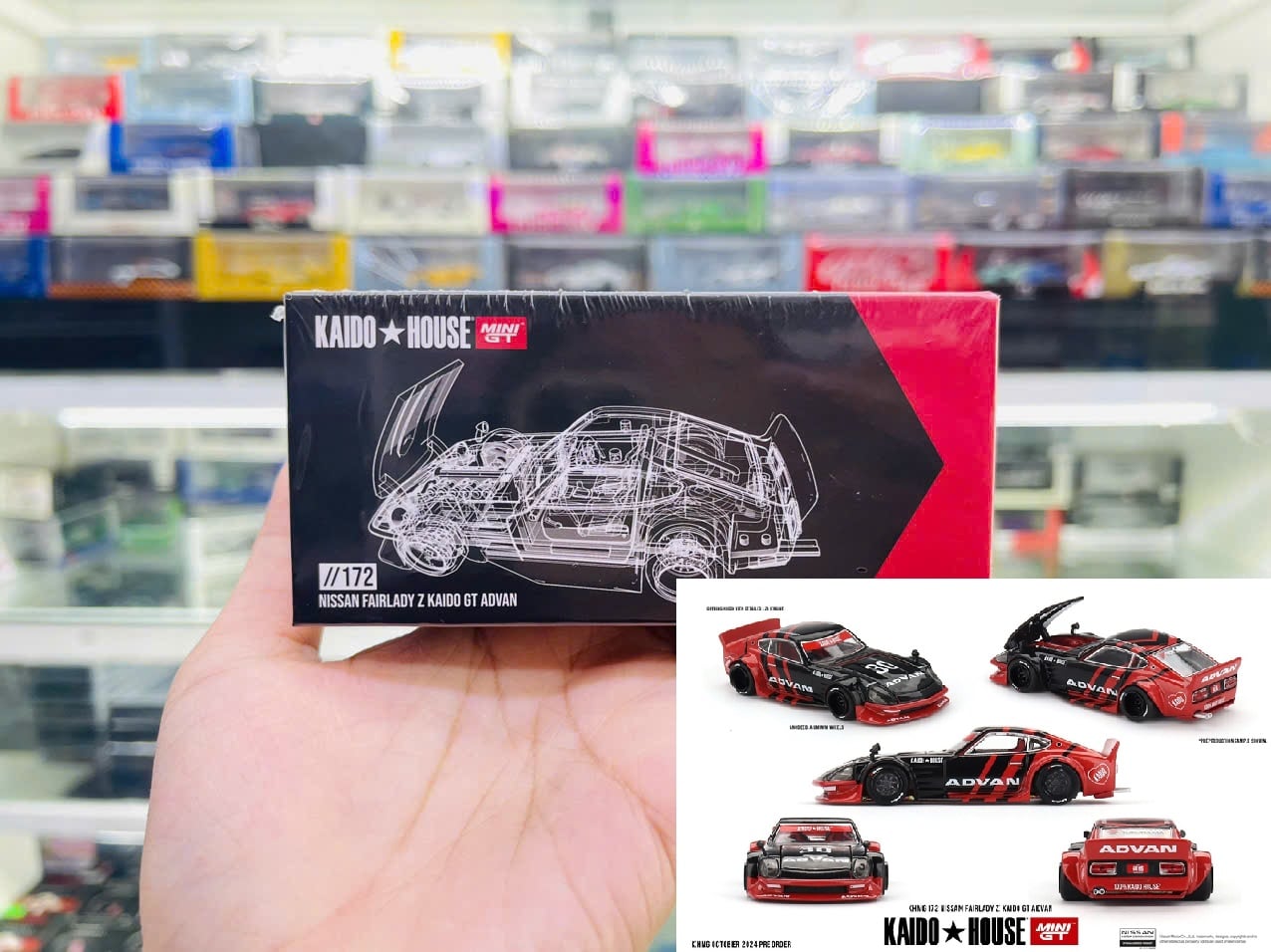  Mô hình xe Nissan Fairlady Z Kaido GT ADVAN tỉ lệ 1:64 Kaido House KHMG172 