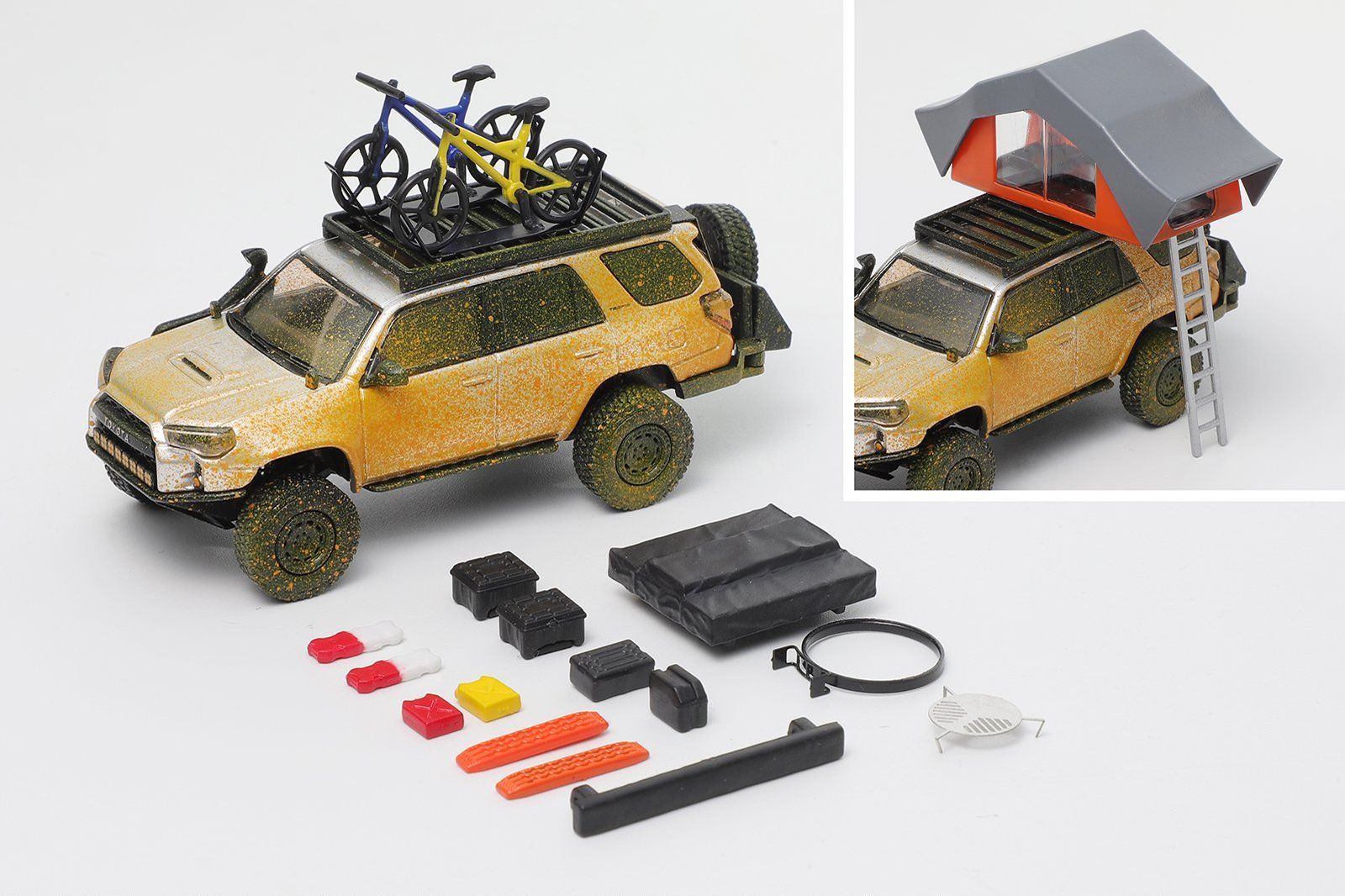  Mô hình xe bán tải Toyota 4 Runner Heavy Dutty Modified Version with part tỉ lệ 1:64 GCD model KS-051 