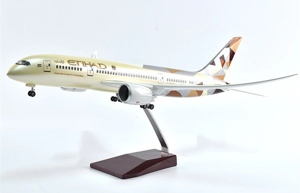  Mô hình máy bay Jason Tutu Etihad Boeing B787 Ả Rập 47cm 1:160 không đèn MB47097 
