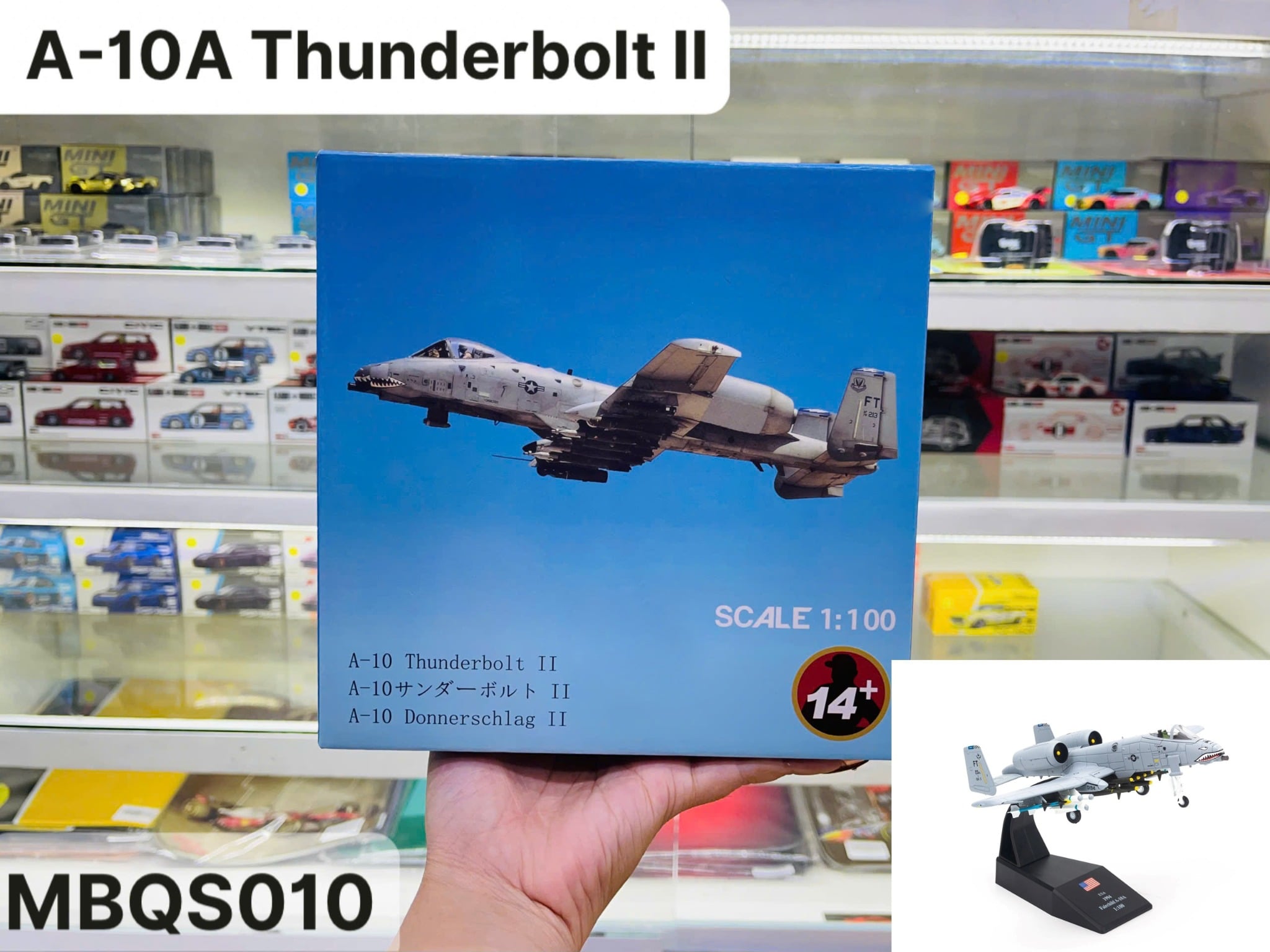  Mô hình máy bay chiến đấu USA Repubilc Fairchild A-10A Thunderbolt II tỉ lệ 1:100 Ns models MBQS008 