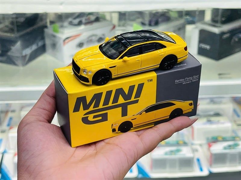  [Hàng Loose] Mô hình xe Bentley Flying Spur Monaco Yellow tỉ lệ 1:64 MiniGT MGT00955-CH 