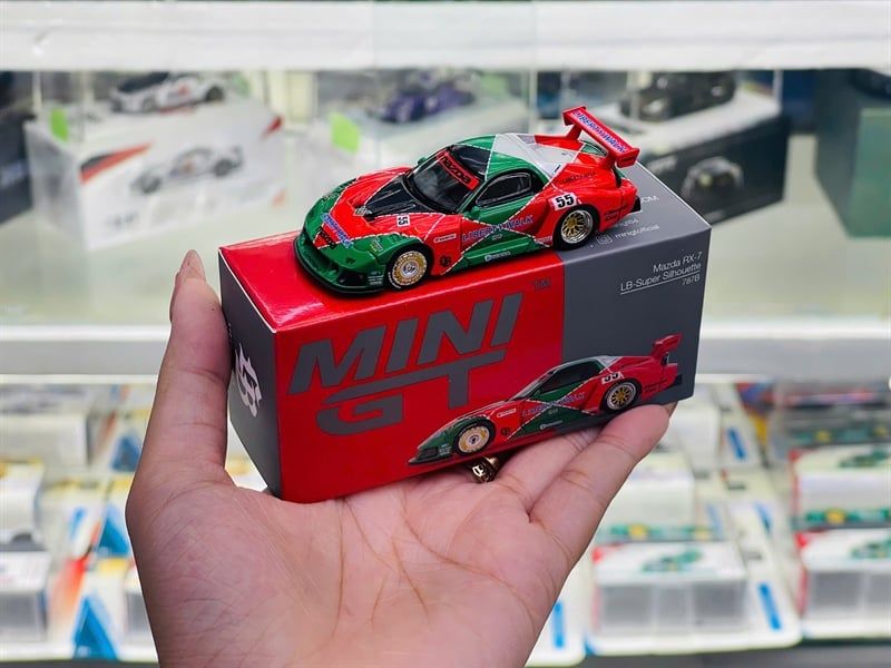  [Hàng Loose] Mô hình xe Mazda RX-7 LB-Super Silhouette 787B tỉ lệ 1:64 MiniGT MGT00990 