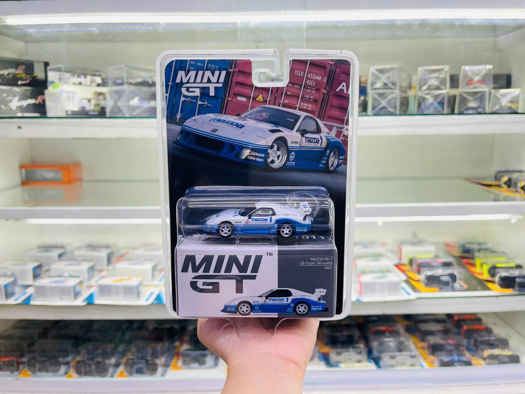  Mô hình xe MAZDA RX-7 LB-Super Silhouette IMSA bản card tỉ lệ 1:64 MiniGT MGT01011 (NO CHASE CAR) 