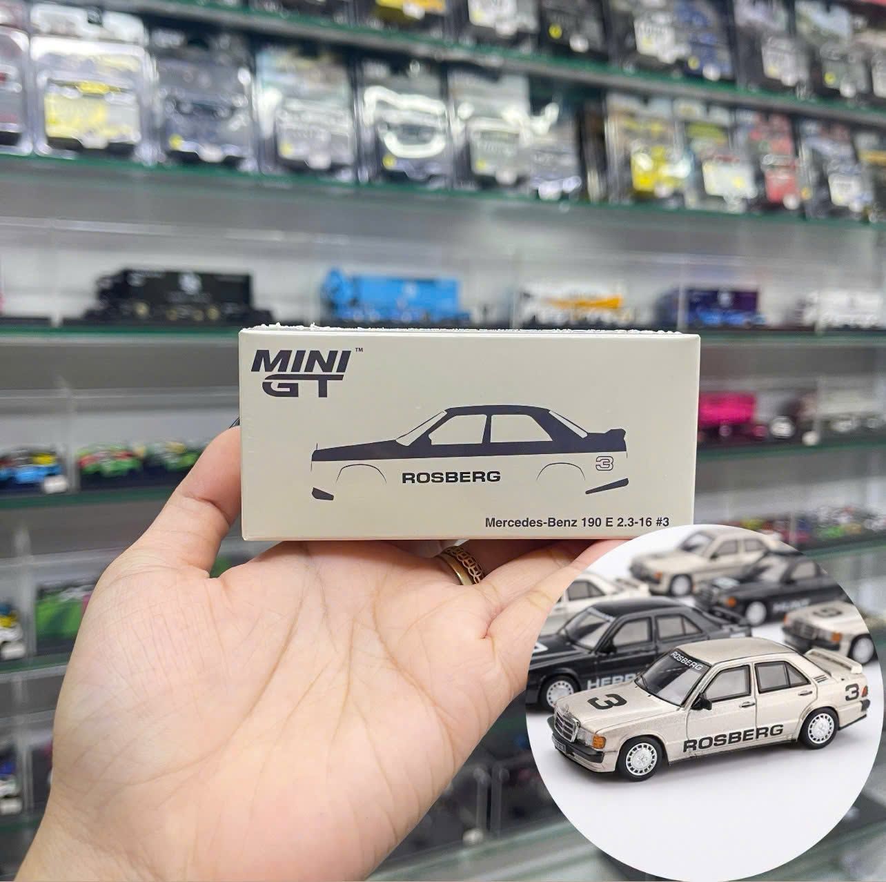  Mô hình xe Mercedes-Benz 190 E 2.3-16 - 1984 Nürburgring Race of Champions tỉ lệ 1:64 MiniGT MGTS0016 