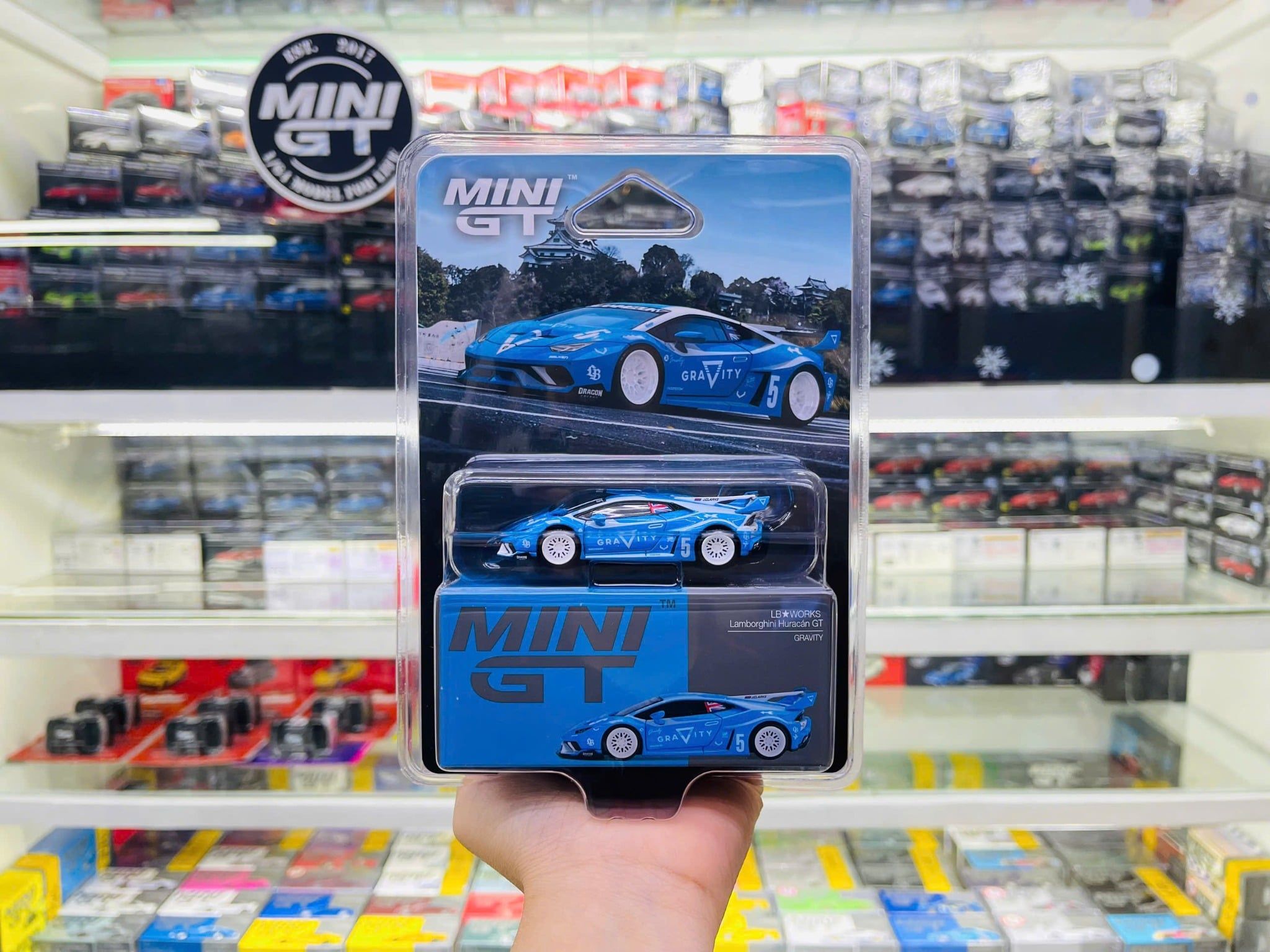 Mô hình xe LB☆WORKS Lamborghini Huracán GT GRAVITY bản Card tỉ lệ
