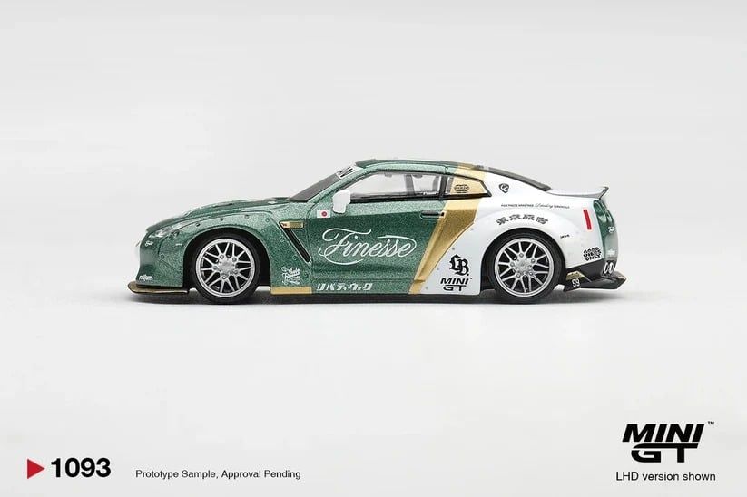  Mô hình xe Nissan GT-R (R35) LB★WORKS Type 1 Custom Ducktail Auto Finesse bản card tỉ lệ 1:64 MiniGT MGT01093 
