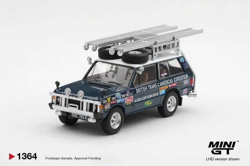  Mô hình xe Range Rover 1971 British Trans-Americas Expedition (VXC-765K) tỉ lệ 1:64 MiniGT MGT01364 
