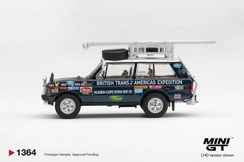  Mô hình xe Range Rover 1971 British Trans-Americas Expedition (VXC-765K) tỉ lệ 1:64 MiniGT MGT01364 