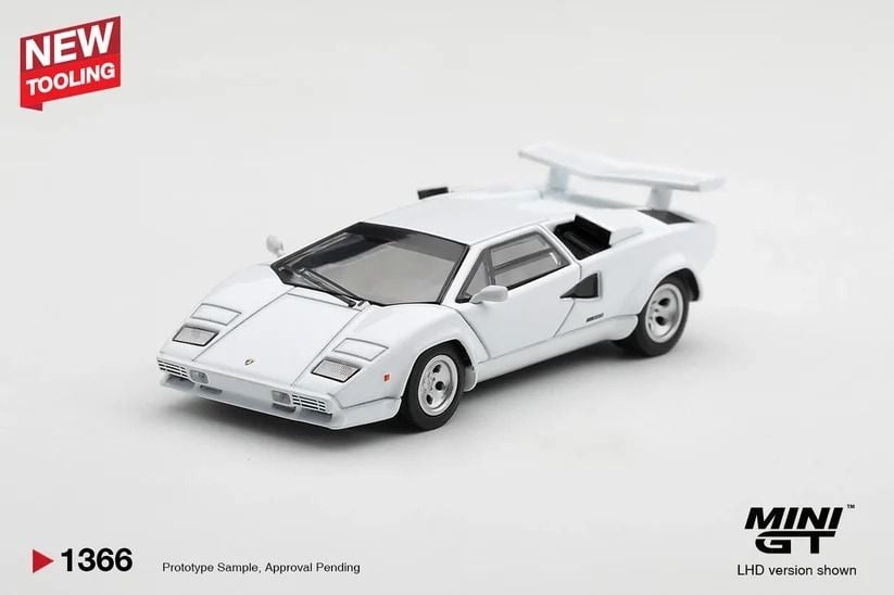  Mô hình xe Lamborghini Countach LP500S White bản card tỉ lệ 1:64 MiniGT MGT01366 