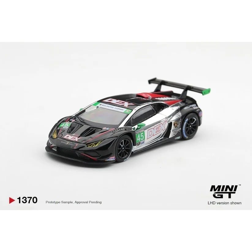  Mô hình xe Lamborghini Huracan GT3 EVO2 #45 DEX Wayne Taylor Racing 2025 bản box tỉ lệ 1:64 MiniGT MGT01370 