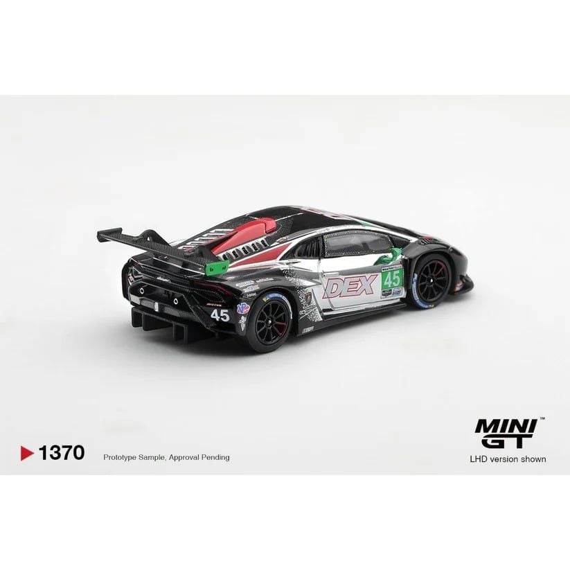  Mô hình xe Lamborghini Huracan GT3 EVO2 #45 DEX Wayne Taylor Racing 2025 bản box tỉ lệ 1:64 MiniGT MGT01370 