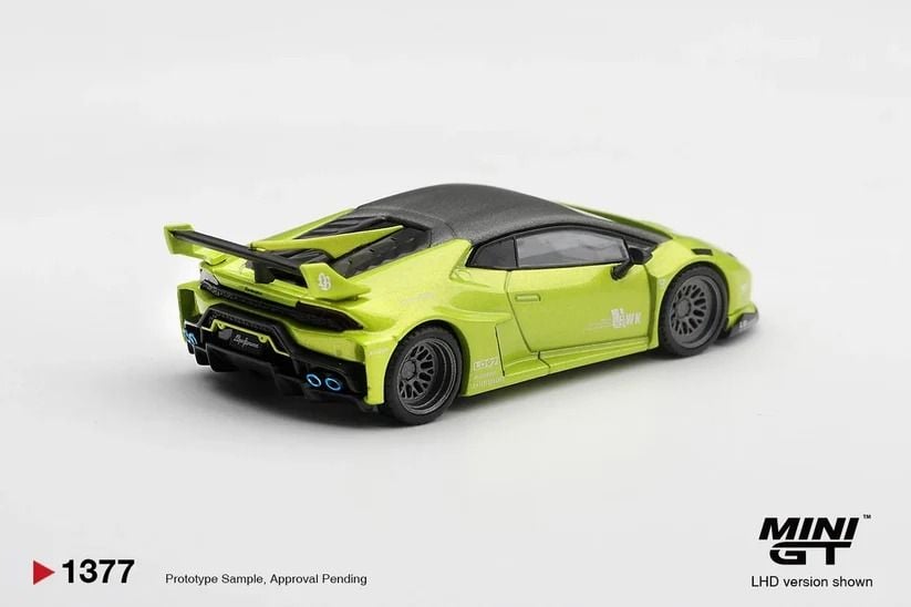  Mô hình xe Lamborghini Huracán LB★WORKS Lime Metallic tỉ lệ 1:64 MiniGT bản Card MGT01377 