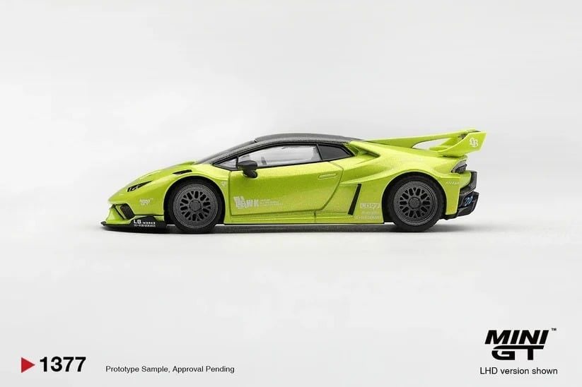  Mô hình xe Lamborghini Huracán LB★WORKS Lime Metallic tỉ lệ 1:64 MiniGT bản Card MGT01377 