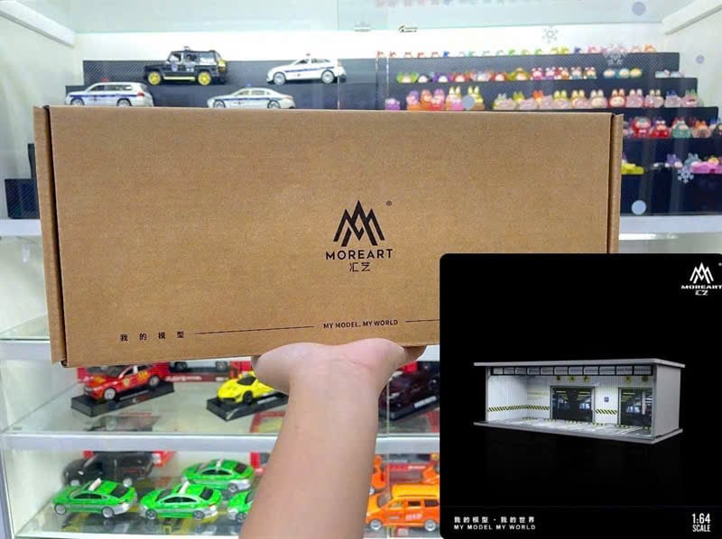  Hộp trưng bày mô phỏng Underground Parking Garage Lighting Assembly Scene tỉ lệ 1:64 MoreArt MO914058 