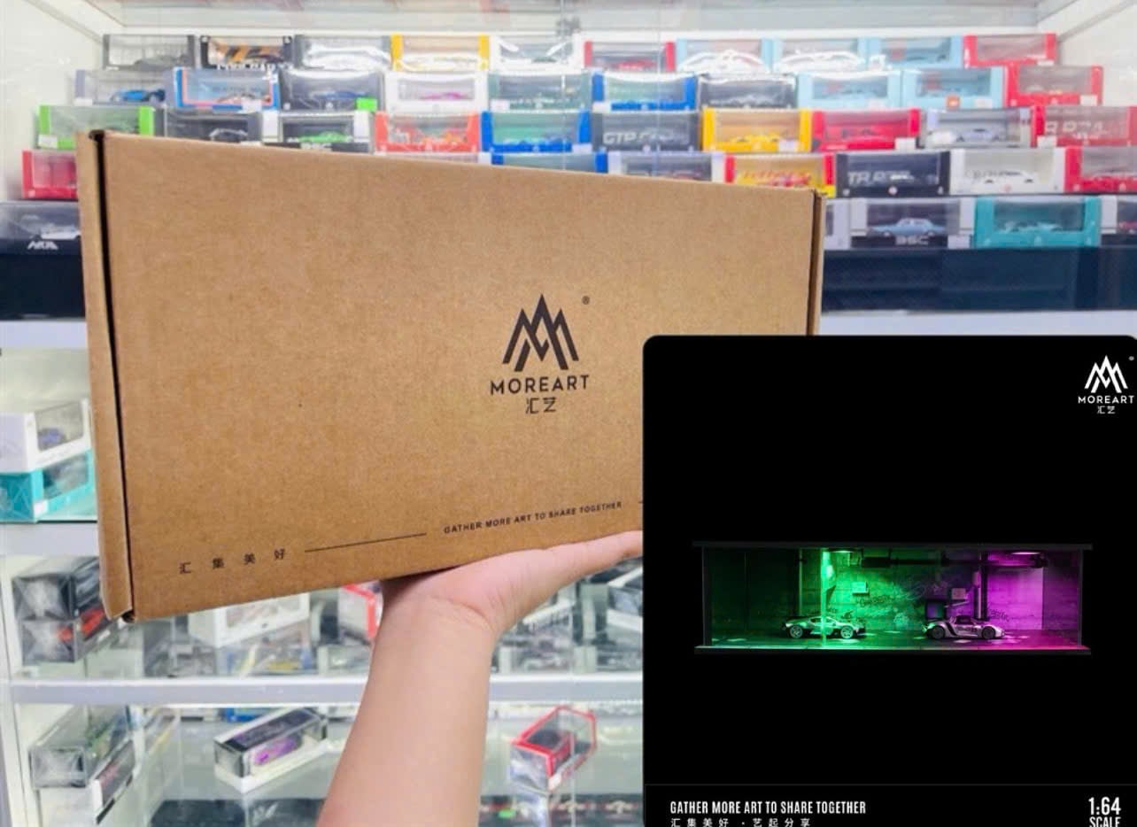 Hộp trưng bày mica Cyberpunk Series Light Edition Assembly Scene tỉ lệ 1:64 MoreArt MO914301 