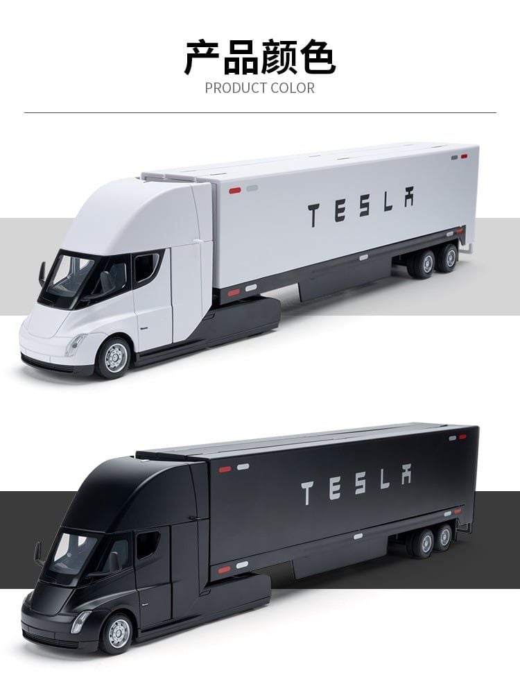  Mô hình xe container đầu kéo kèm thùng Tesla truck tỉ lệ 1:32 Alloy model A3260 
