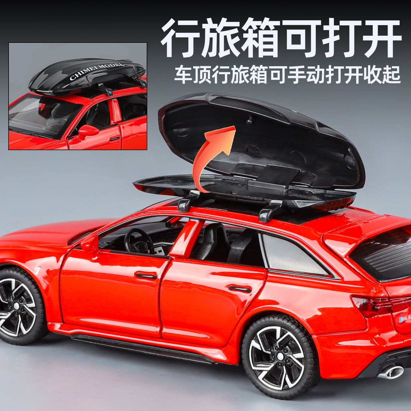  Mô hình xe Audi RS6 camping tỉ lệ 1:32 Alloy model OT32064 