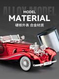  Mô hình xe Mercedes Benz 500K crom version full open tỉ lệ 1:24 Chezhi CZ241832 