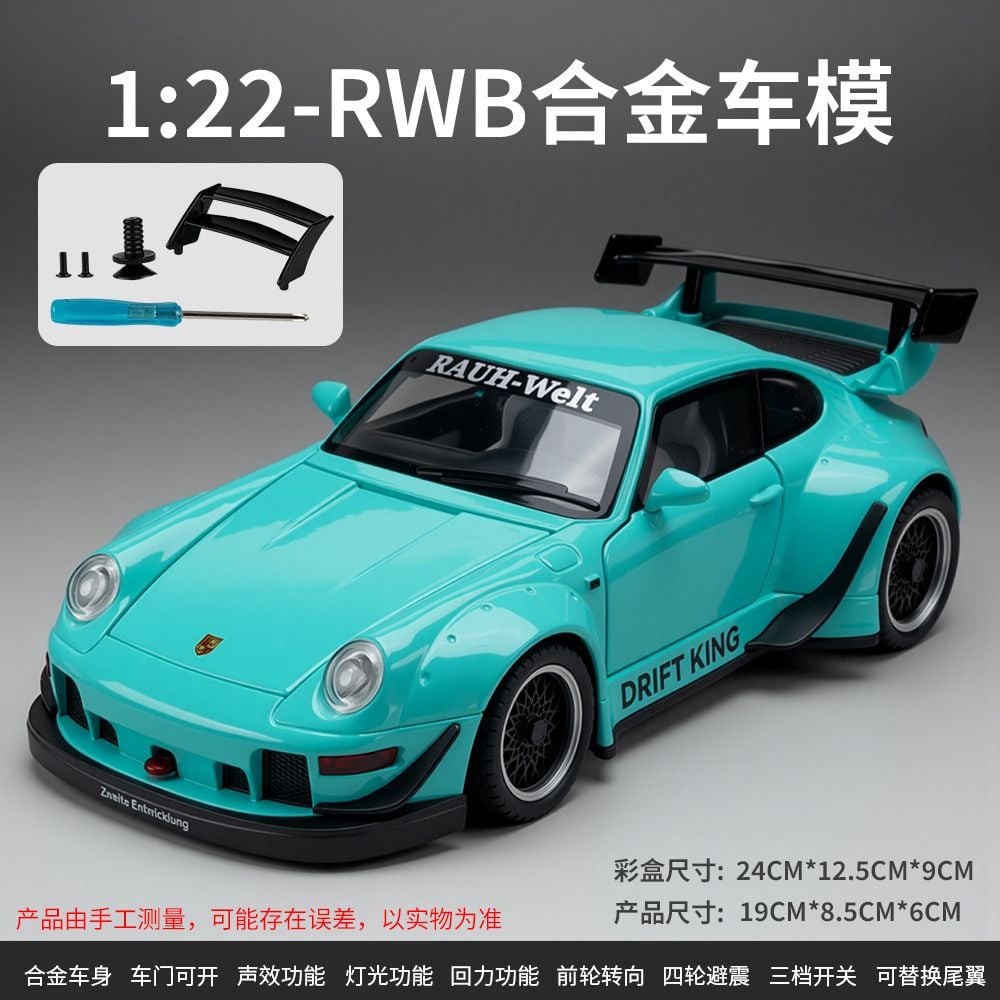 Mô hình xe Porsche RWB RauhWelt 993 full open tỉ lệ 1:24 Jiaye model VB24455 
