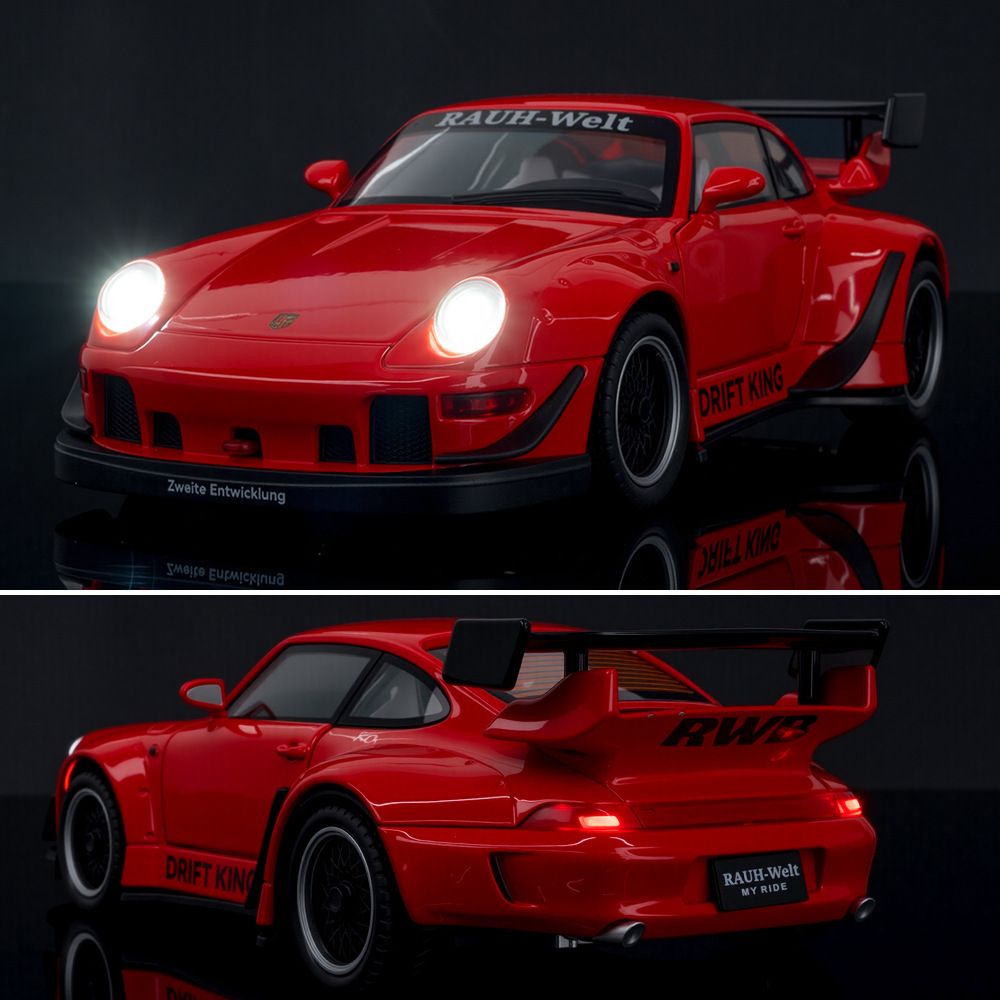  Mô hình xe Porsche RWB RauhWelt 993 full open tỉ lệ 1:24 Jiaye model VB24455 