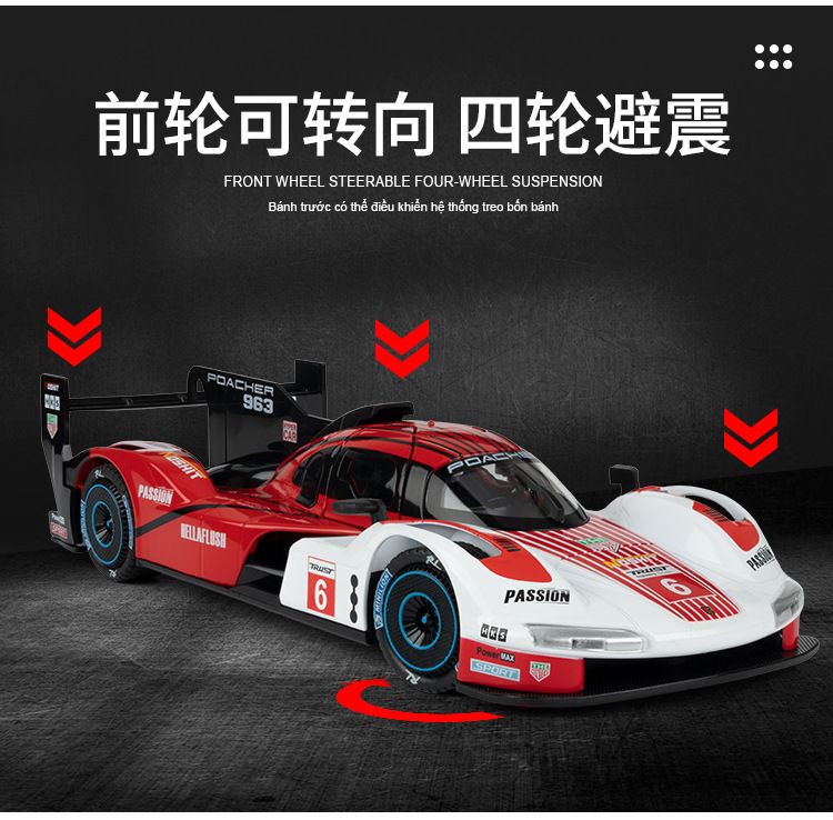  Mô hình xe Porsche 963 Lemans racing tỉ lệ 1:24 Jiaye model VB24475 