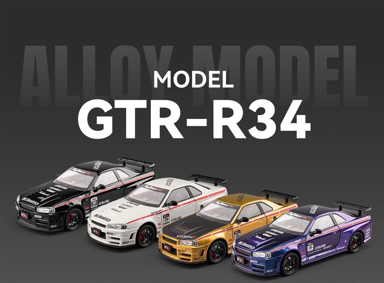  Mô hình xe Nissan GTR R34 Top Secret full open tỉ lệ 1:24 Chezhi CZ241192 