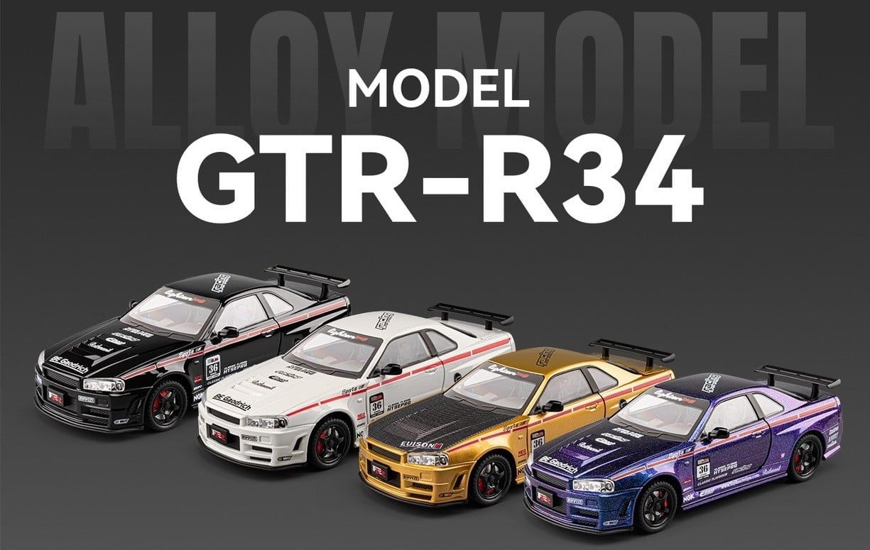  Mô hình xe Nissan GTR R34 Top Secret full open tỉ lệ 1:24 Chezhi CZ241192 