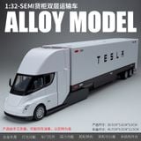  Mô hình xe container đầu kéo kèm thùng Tesla truck tỉ lệ 1:32 Alloy model A3260 