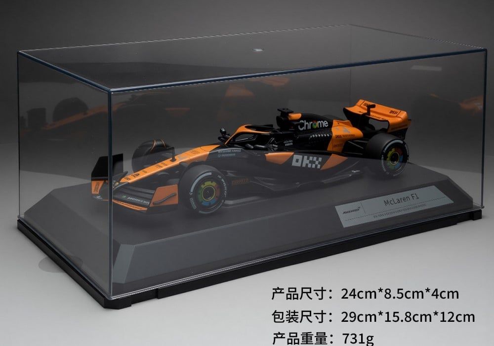  Mô hình xe đua F1 Formula Mclaren #4 hộp mica tỉ lệ 1:24 RW model RW5224 