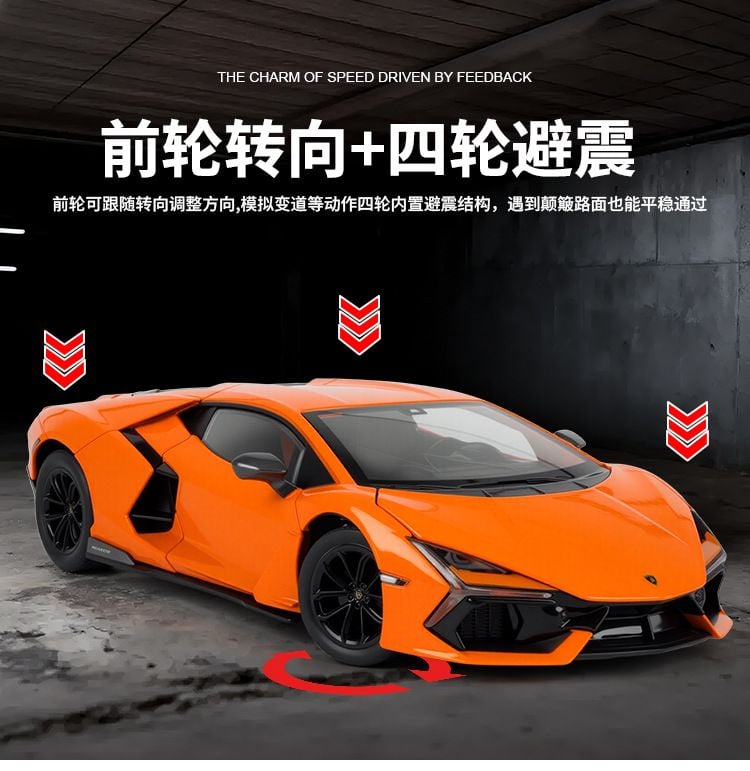  Mô hình xe Lamborghini Revuelto full open tỉ lệ 1:24 Hengteng model H2673 