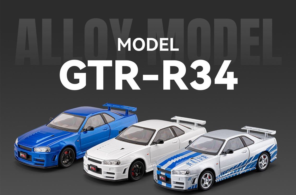  Mô hình xe Nissan GTR R34 Nismo full open tỉ lệ 1:24 Chezhi model CZ241862 