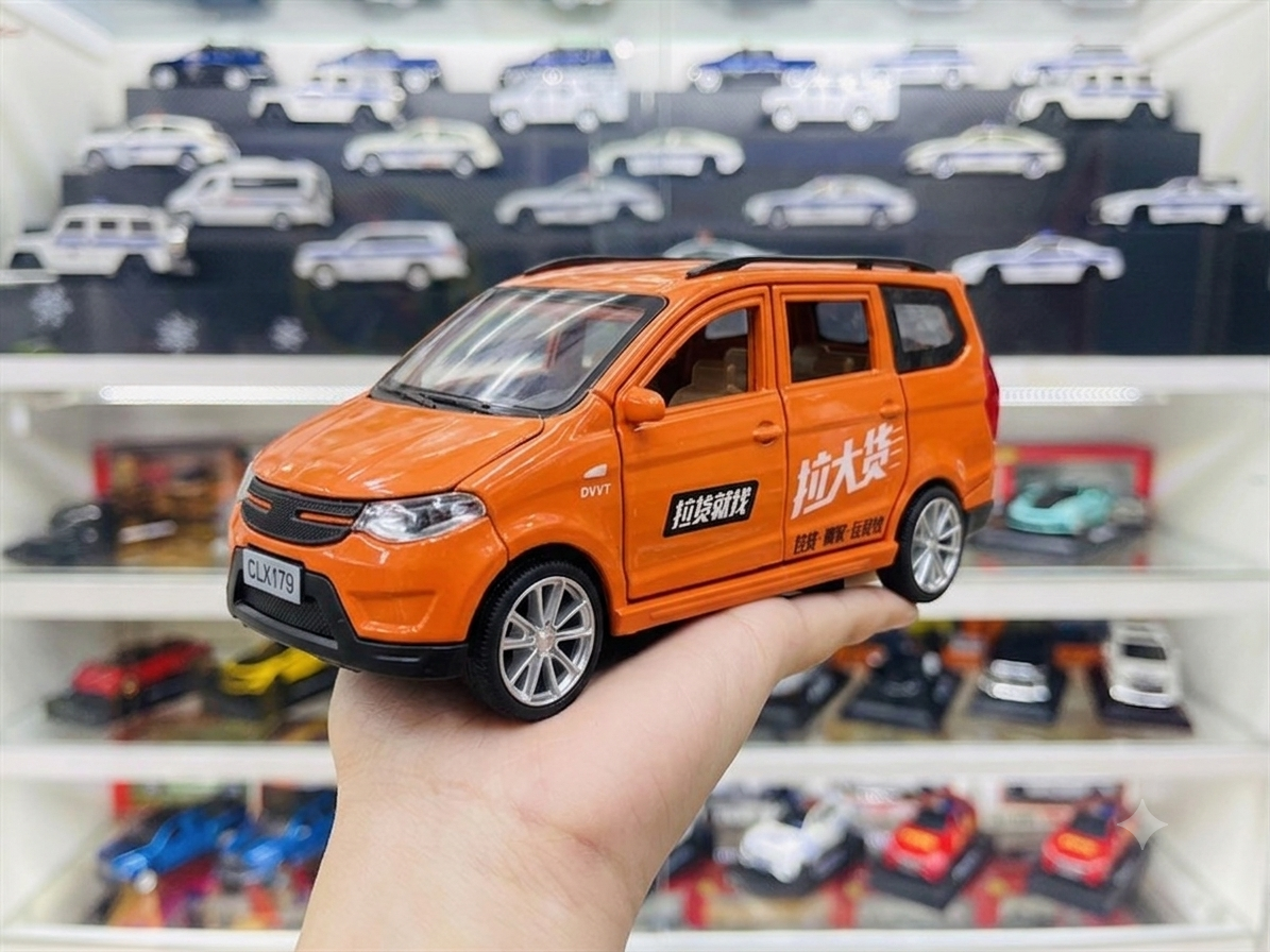  Mô hình xe ô tô 7 chỗ SUV Wuling Cargo tỉ lệ 1:32 Alloy model OT165 