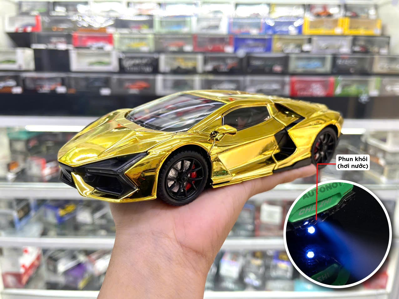  Mô hình xe Lamborghini Revuelto phun khói tỉ lệ 1:24 Chezhi CZ241352 OT24075 