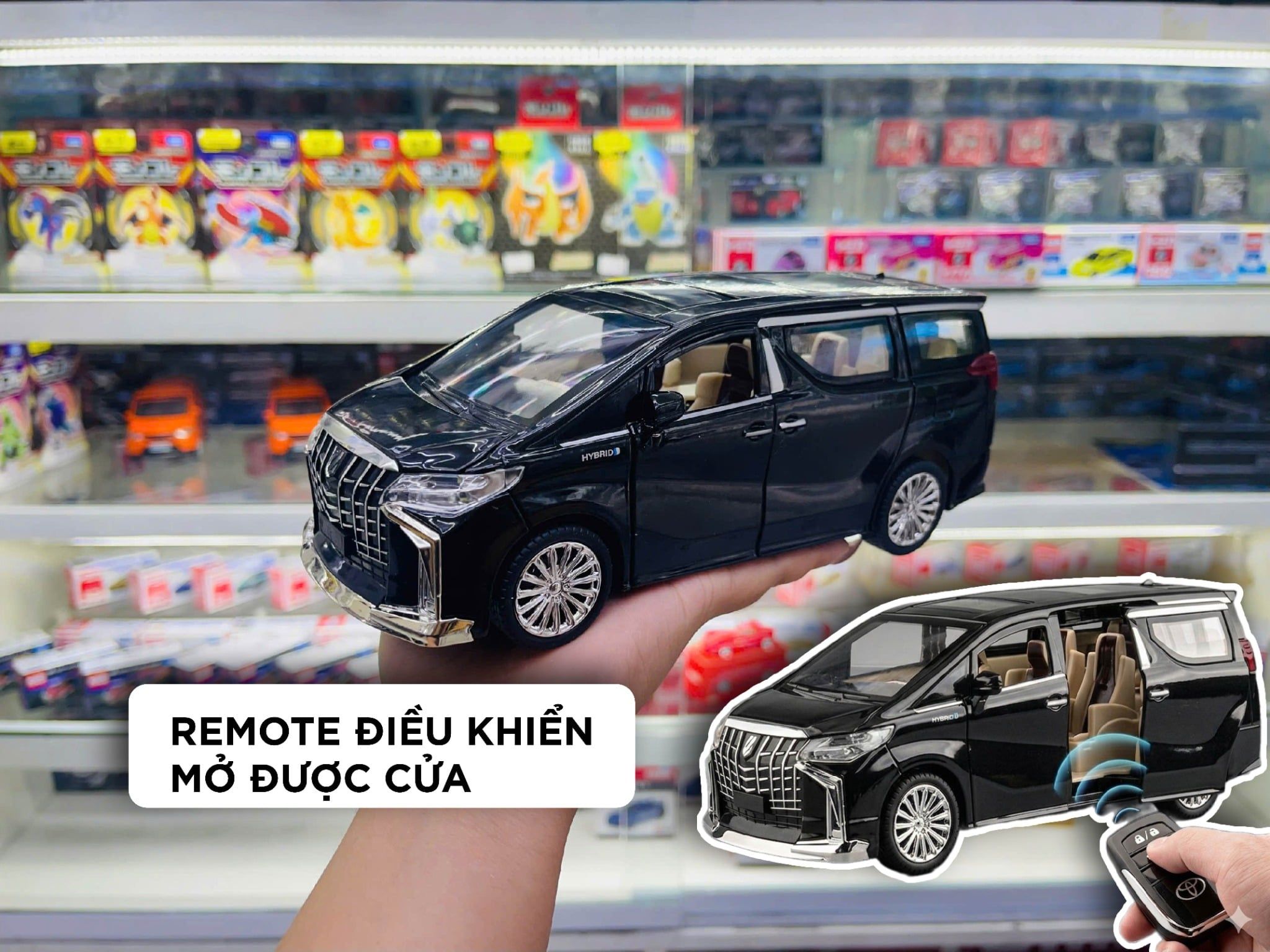  Mô hình xe Toyota Alphard full open có remote tỉ lệ 1:24 Hengteng model OT24113 