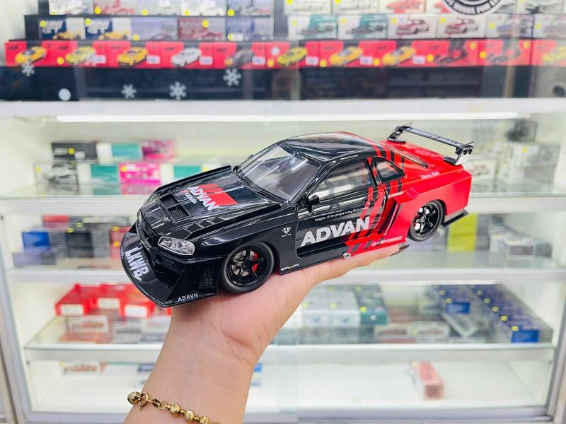  Mô Hình xe Nissan GTR Skyline fullopen 1:24 Inglifang 1901-416 