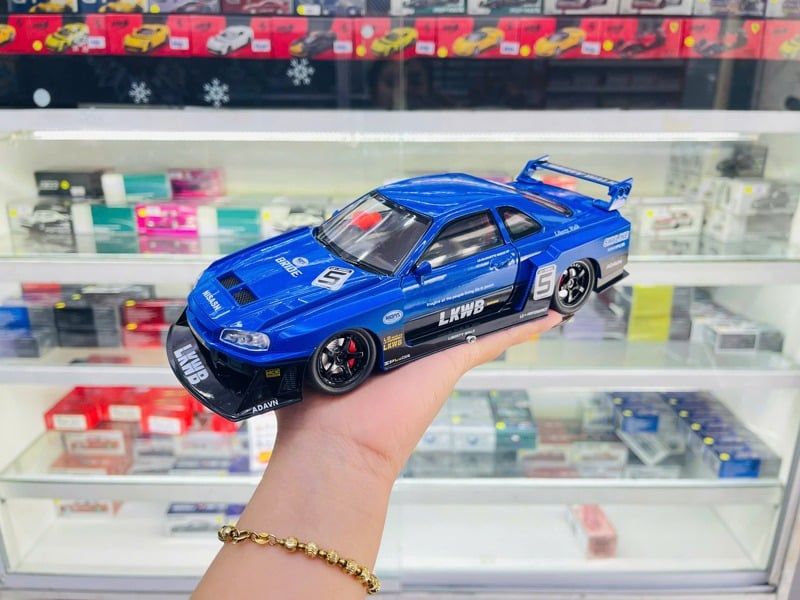  Mô Hình xe Nissan GTR Skyline fullopen 1:24 Inglifang 1901-416 