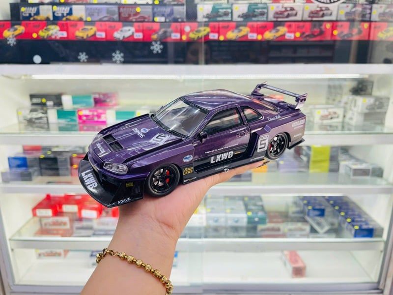  Mô Hình xe Nissan GTR Skyline fullopen 1:24 Inglifang 1901-416 