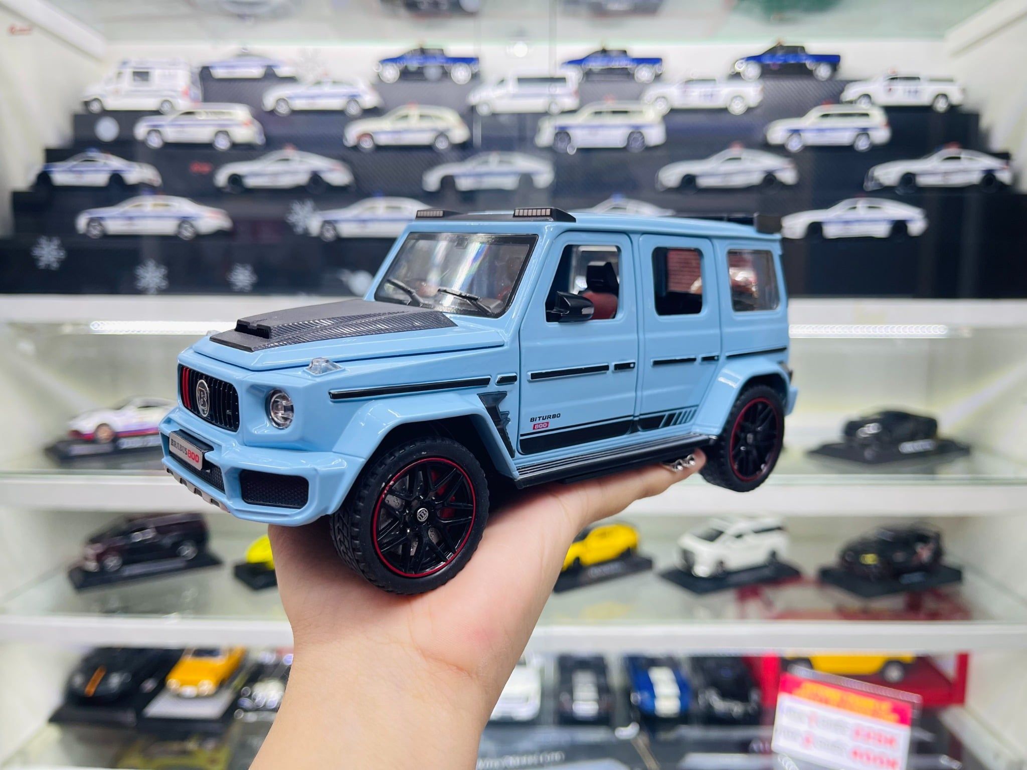  Mô hình xe Mercedes Benz Brabus G800 đánh lái được full open 1:24 Miniauto DC24253 OT398 