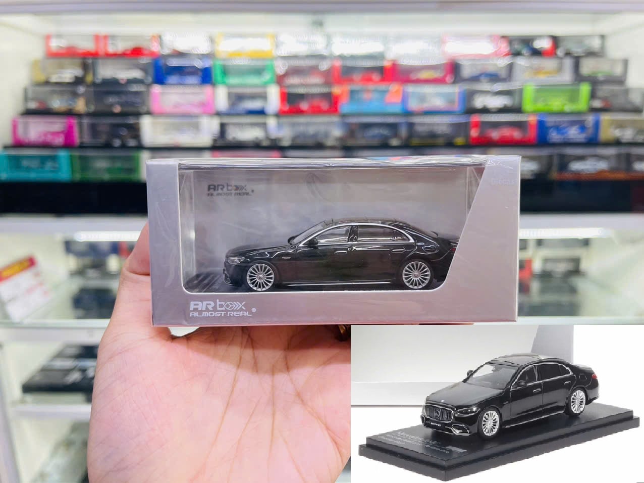  Mô hình xe Mercedes AMG S63 E Performance 2023 tỉ lệ 1:64 AR box Almost Real OT64331 