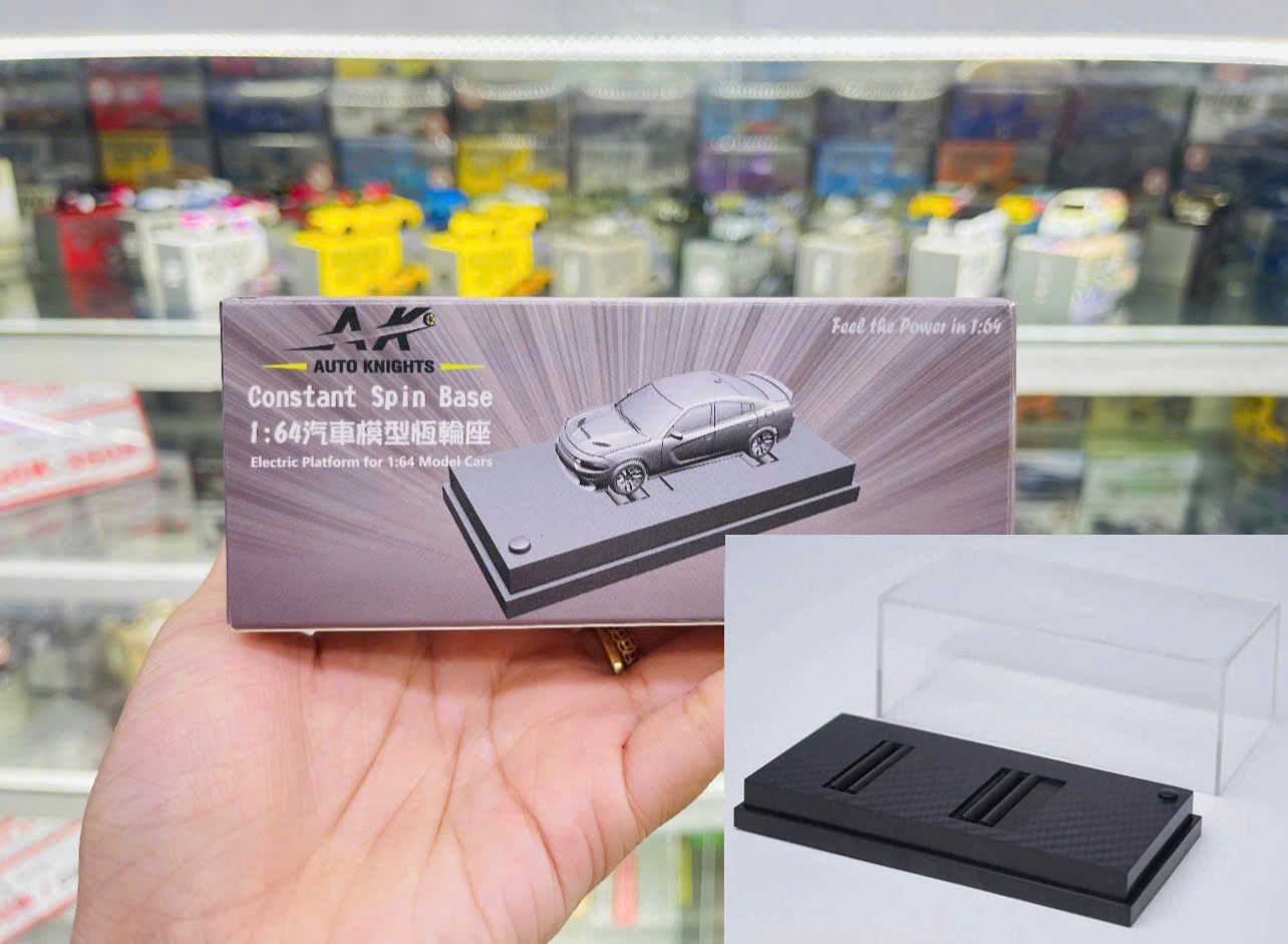  Phụ kiện trưng bày bàn xe chạy Electric Display Stand – Constant Spin Base bằng pin tỉ lệ 1:64 Auto Knights 